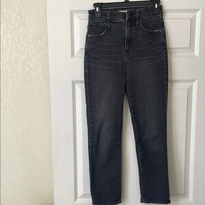 Madewell High Rise Black Jeans Slim Fit